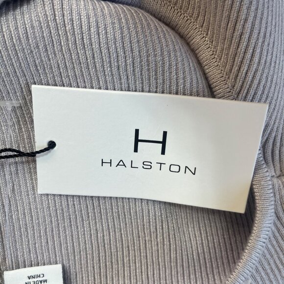 H Halston Sleeveless Sweater Ribbed Knit Womens Large Purple New - Picture 9 of 10